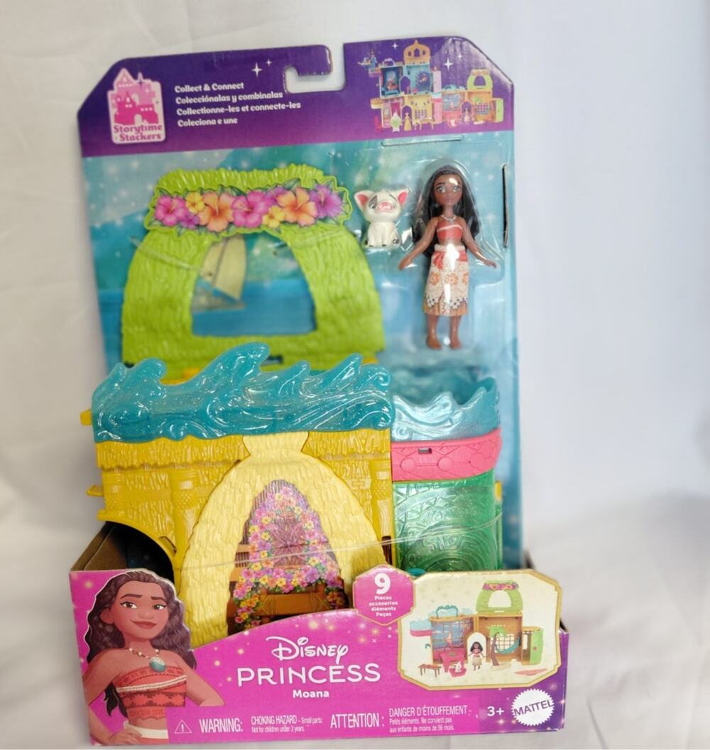 Disney Princess Moana Storytime Stackers Doll House Animal Friend NIB